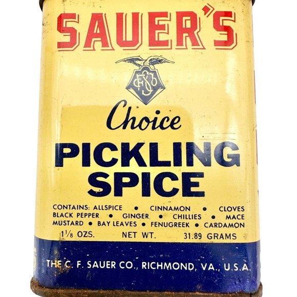 Vintage Set of 4 Spice Tins McCormick Sauer's Crown Colony - Picture 5 of 12